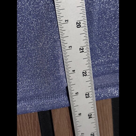 Free People Shirt Large Womens Purple Metallic Shiny Long Sleeve Nylon Top - Picture 4 of 9